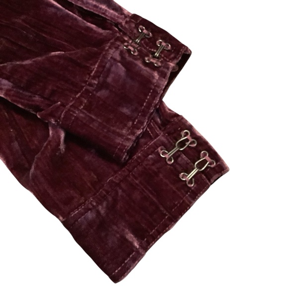 Jules & James Burgundy Velvet Jacket Blazer Size 12 - Picture 6 of 11